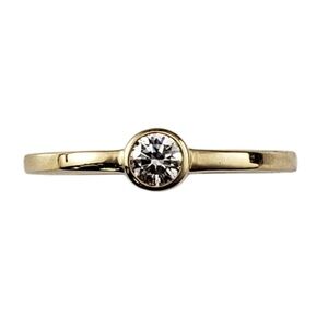 Pandora 14K Yellow Gold Lab Grown Diamond Ring Size 6 #21350